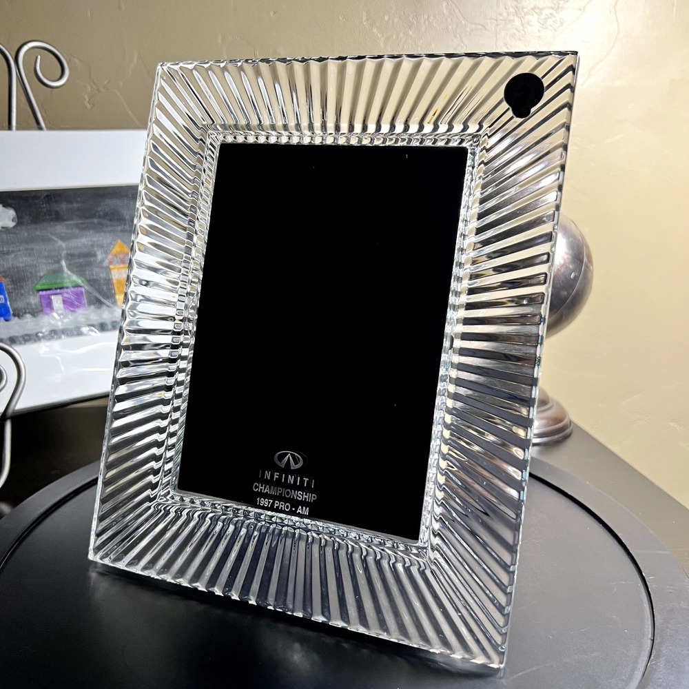 Waterford Crystal 5x7 Picture Frame • Infiniti 1997 Pro-Am Etched Golf Gift - Picture 7 of 10